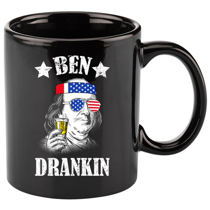 Ben Drankin USA Patriotic 11oz C Handle Ceramic Mug