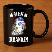 Ben Drankin USA Patriotic 11oz C Handle Ceramic Mug