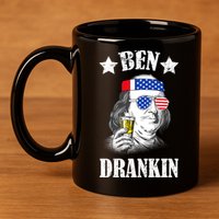 Ben Drankin USA Patriotic 11oz C Handle Ceramic Mug
