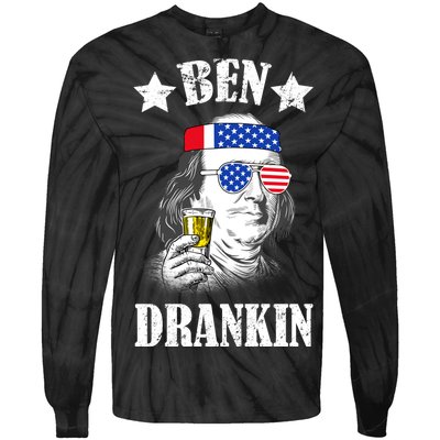 Ben Drankin USA Patriotic Tie-Dye Long Sleeve Shirt