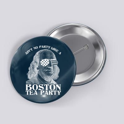 Ben Franklin Boston Tea Party Button