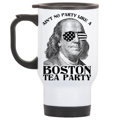 Ben Franklin Boston Tea Party Stainless Steel Travel Mug