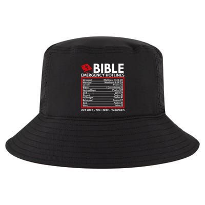 Bible Emergency Numbers Funny Christian Bible & Jesus Cool Comfort Performance Bucket Hat