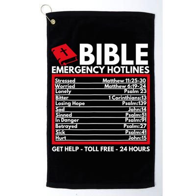 Bible Emergency Numbers Funny Christian Bible Golf Towel