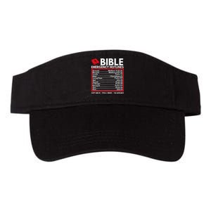 Bible Emergency Numbers Funny Christian Bible Valucap Bio-Washed Visor