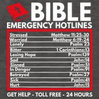 Bible Emergency Numbers Funny Christian Bible Vector Backpack