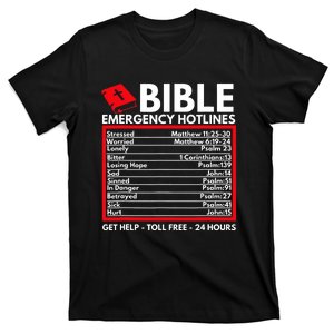 Bible Emergency Numbers Christian Bible T-Shirt