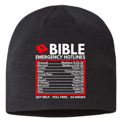 Bible Emergency Numbers Christian Bible Sustainable Beanie