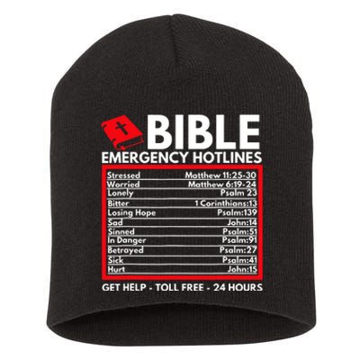 Bible Emergency Numbers Christian Bible Short Acrylic Beanie