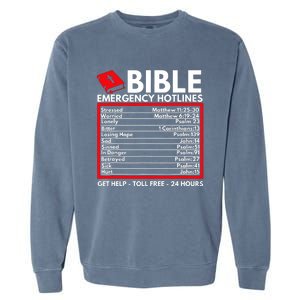 Bible Emergency Numbers Christian Bible Garment-Dyed Sweatshirt