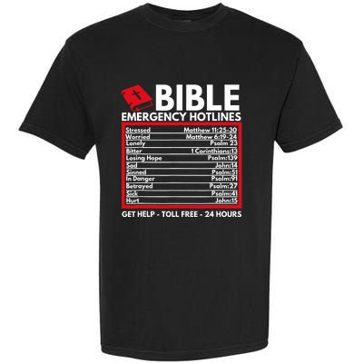 Bible Emergency Numbers Funny Christian Bible Jesus Garment-Dyed Heavyweight T-Shirt