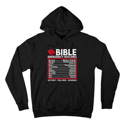 Bible Emergency Numbers Funny Christian Bible Jesus Hoodie