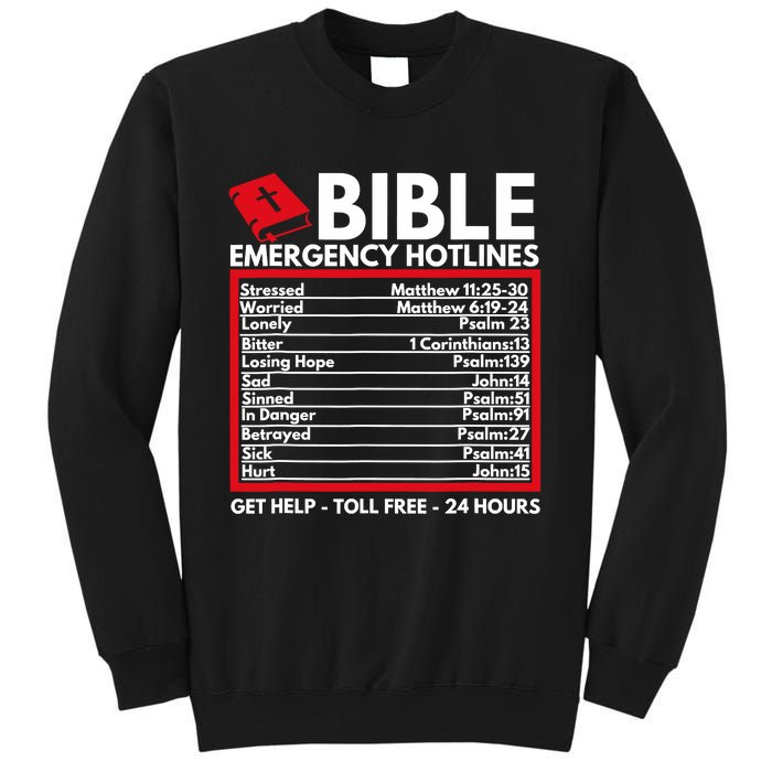 Bible Emergency Numbers Funny Christian Bible Jesus Sweatshirt