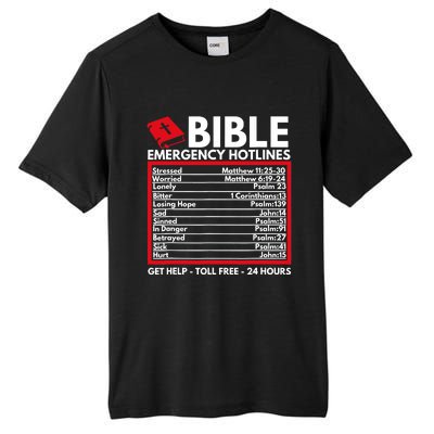 Bible Emergency Numbers Funny Christian Bible Jesus Tall Fusion ChromaSoft Performance T-Shirt