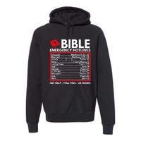 Bible Emergency Numbers Funny Christian Bible Jesus Premium Hoodie