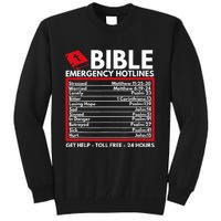 Bible Emergency Numbers Funny Christian Bible Jesus Tall Sweatshirt