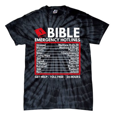 Bible Emergency Numbers Funny Christian Bible Jesus Tie-Dye T-Shirt