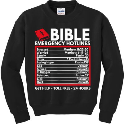 Bible Emergency Numbers Funny Christian Bible Jesus Kids Sweatshirt