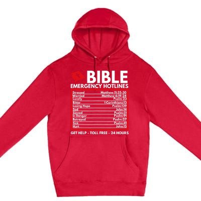 Bible Emergency Numbers Funny Christian Bible Jesus Premium Pullover Hoodie