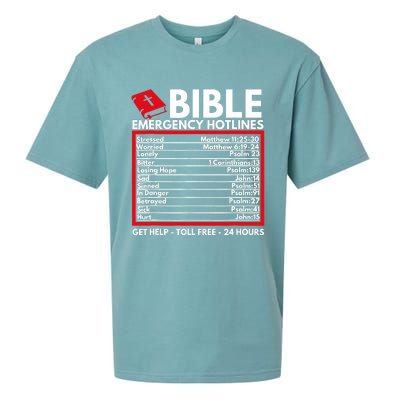 Bible Emergency Numbers Funny Christian Bible Jesus Sueded Cloud Jersey T-Shirt