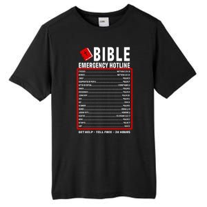 Bible Emergency Numbers Funny Christian Bible & Jesus Quotes Tall Fusion ChromaSoft Performance T-Shirt