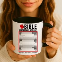Bible Emergency Numbers Funny Christian Bible & Jesus Quotes Mug