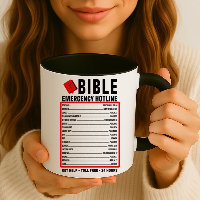 Bible Emergency Numbers Funny Christian Bible & Jesus Quotes Mug