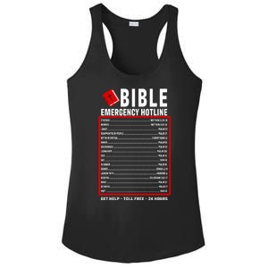 Bible Emergency Numbers Funny Christian Bible & Jesus Quotes Ladies PosiCharge Competitor Racerback Tank