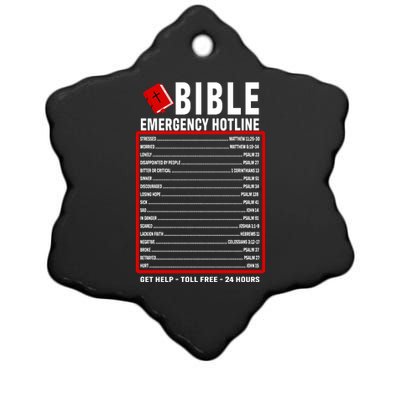 Bible Emergency Numbers Funny Christian Bible & Jesus Quotes Ceramic Star Ornament