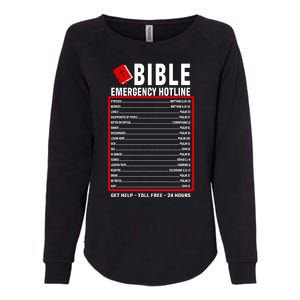 Bible Emergency Numbers Funny Christian Bible & Jesus Quotes Womens California Wash Sweatshirt