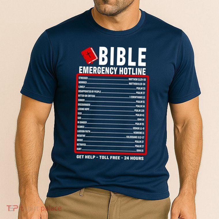 Bible Emergency Numbers Funny Christian Bible & Jesus Quotes Performance Shirt