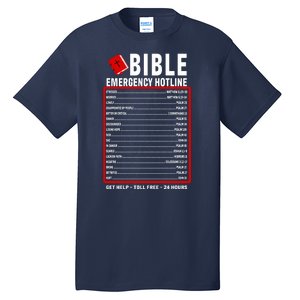 Bible Emergency Numbers Funny Christian Bible & Jesus Quotes Tall T-Shirt