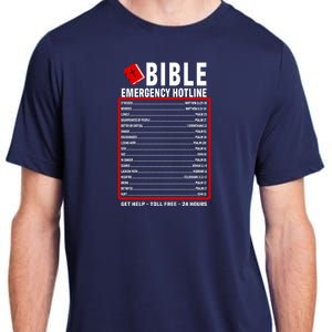 Bible Emergency Numbers Funny Christian Bible & Jesus Quotes Adult ChromaSoft Performance T-Shirt