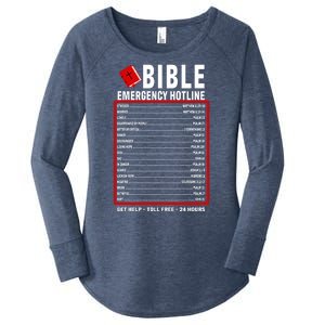 Bible Emergency Numbers Funny Christian Bible & Jesus Quotes Women's Perfect Tri Tunic Long Sleeve Shirt