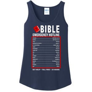 Bible Emergency Numbers Funny Christian Bible & Jesus Quotes Ladies Essential Tank