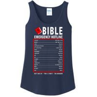 Bible Emergency Numbers Funny Christian Bible & Jesus Quotes Ladies Essential Tank