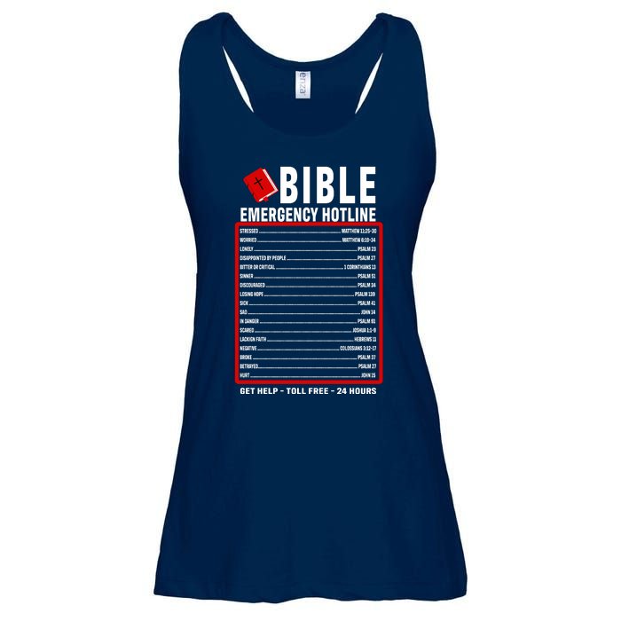 Bible Emergency Numbers Funny Christian Bible & Jesus Quotes Ladies Essential Flowy Tank