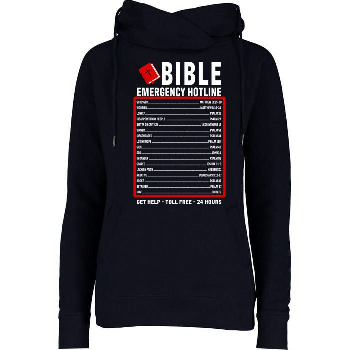 Bible Emergency Numbers Funny Christian Bible & Jesus Quotes Womens Funnel Neck Pullover Hood