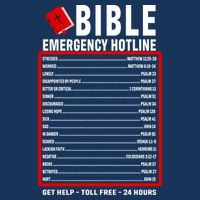Bible Emergency Numbers Funny Christian Bible & Jesus Quotes 16 in Basic Backpack