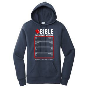 Bible Emergency Numbers Funny Christian Bible & Jesus Quotes Women's Pullover Hoodie