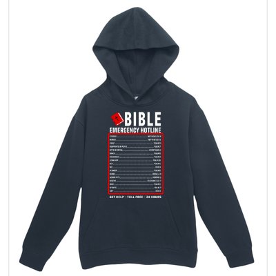 Bible Emergency Numbers Funny Christian Bible & Jesus Quotes Urban Pullover Hoodie