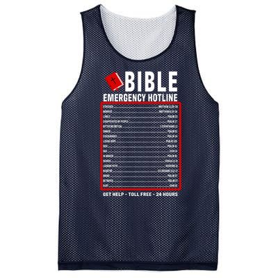 Bible Emergency Numbers Funny Christian Bible & Jesus Quotes Mesh Reversible Basketball Jersey Tank