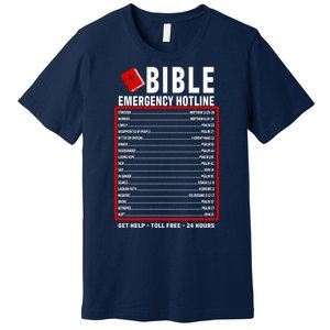 Bible Emergency Numbers Funny Christian Bible & Jesus Quotes Premium T-Shirt