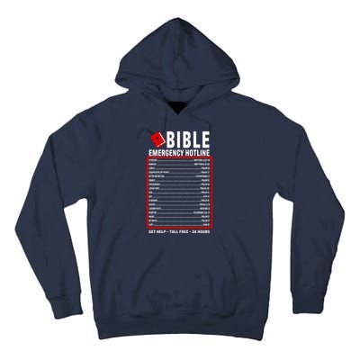 Bible Emergency Numbers Funny Christian Bible & Jesus Quotes Tall Hoodie