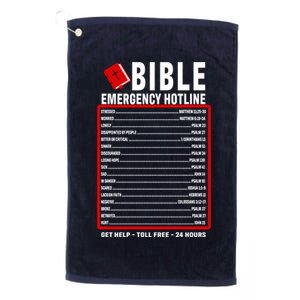 Bible Emergency Numbers Funny Christian Bible & Jesus Quotes Platinum Collection Golf Towel