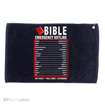 Bible Emergency Numbers Funny Christian Bible & Jesus Quotes Grommeted Golf Towel