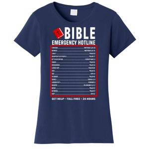 Bible Emergency Numbers Funny Christian Bible & Jesus Quotes Women's T-Shirt