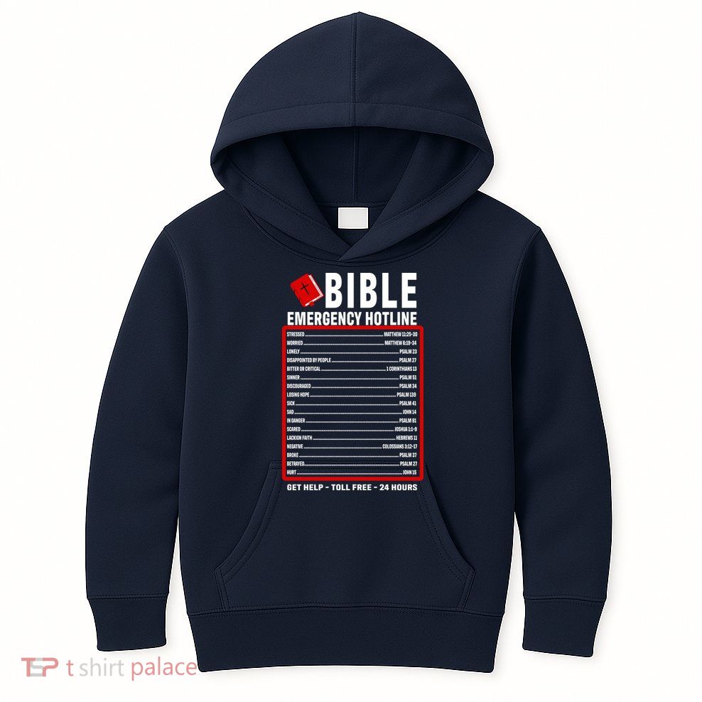 Bible Emergency Numbers Funny Christian Bible & Jesus Quotes Kids Hoodie