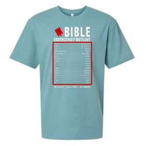 Bible Emergency Numbers Funny Christian Bible & Jesus Quotes Sueded Cloud Jersey T-Shirt