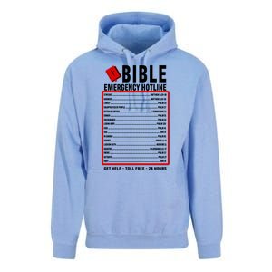 Bible Emergency Numbers Funny Christian Bible & Jesus Quotes Unisex Surf Hoodie